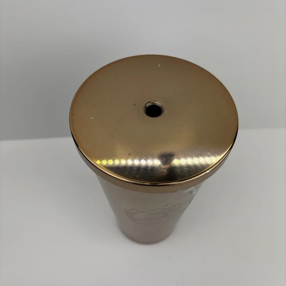 2016 Starbucks Golden Brown Cold Drink Tumbler No Straw‎